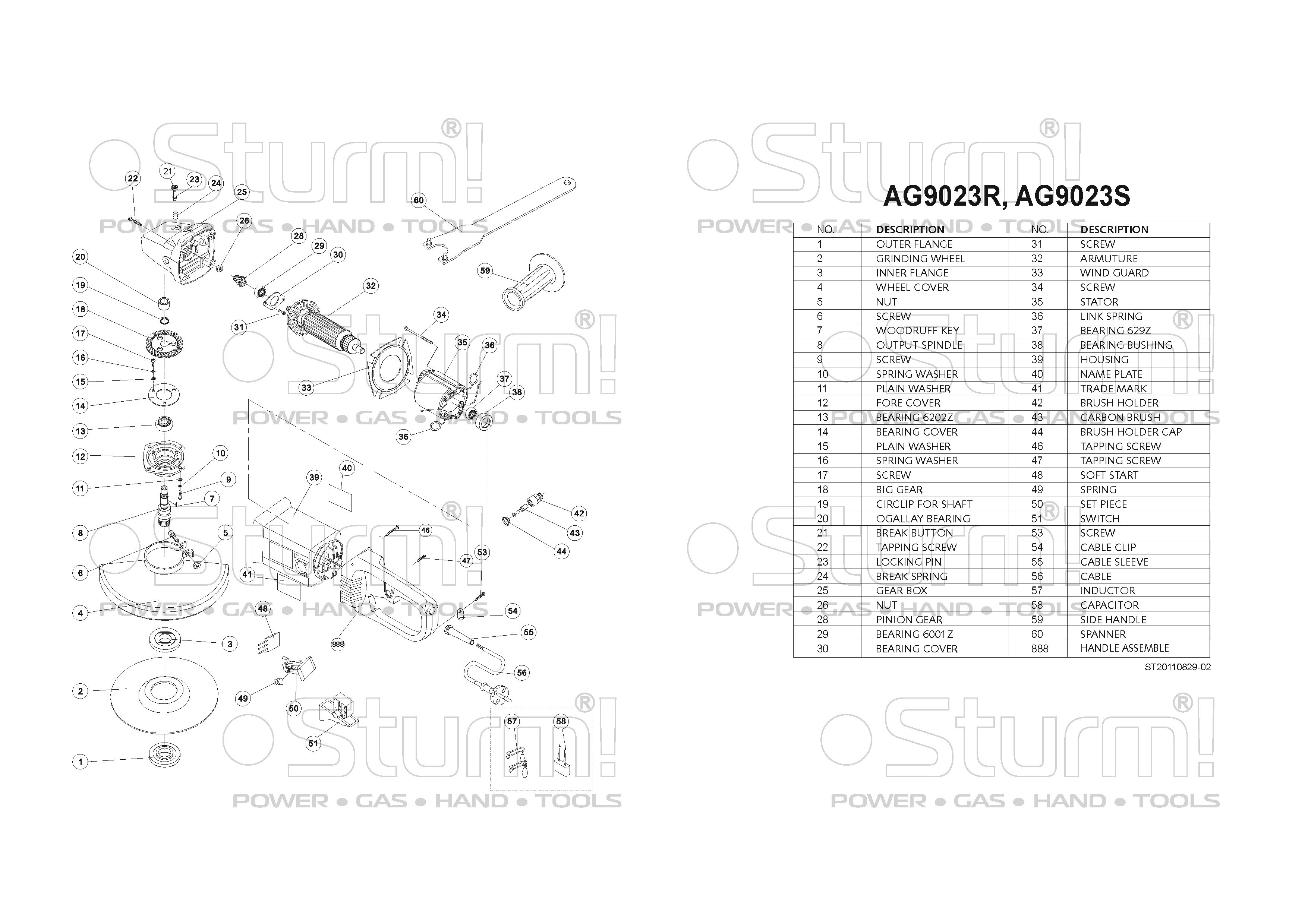 Ушм sturm ag90112 схема