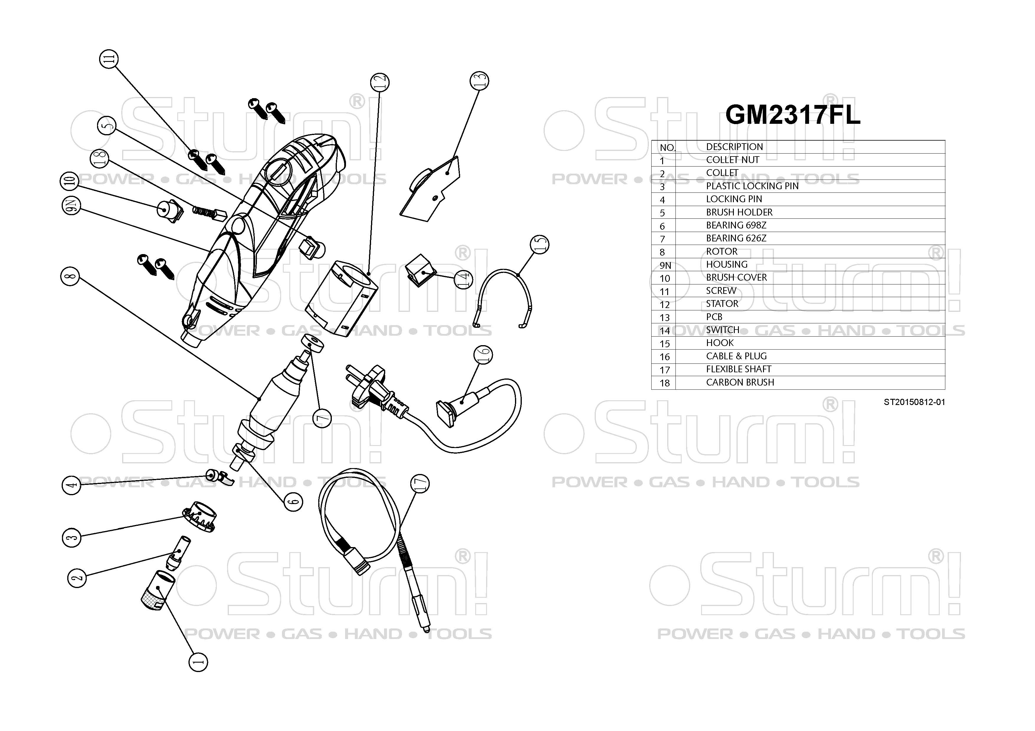 Гравер Sturm! GM2317FL - описание, характеристики, цена. Официальный сайт  производителя